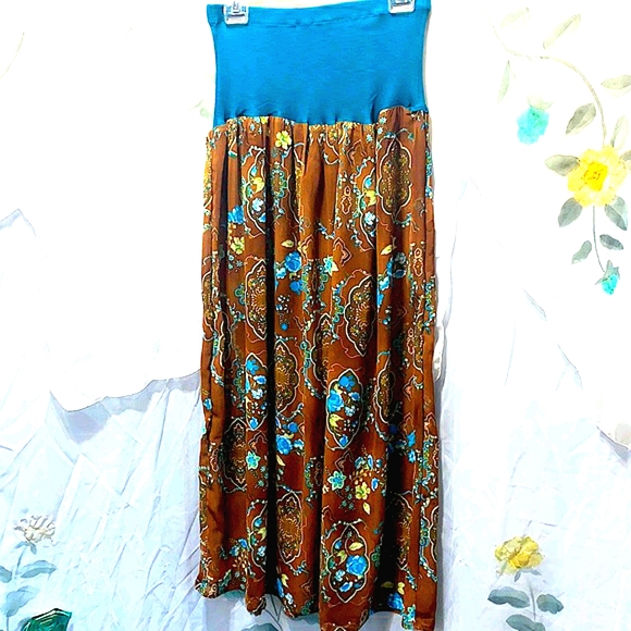 BOHO/SHABBY-CHIC MAXI FLORAL SKT SZ M - Picture 2 of 10
